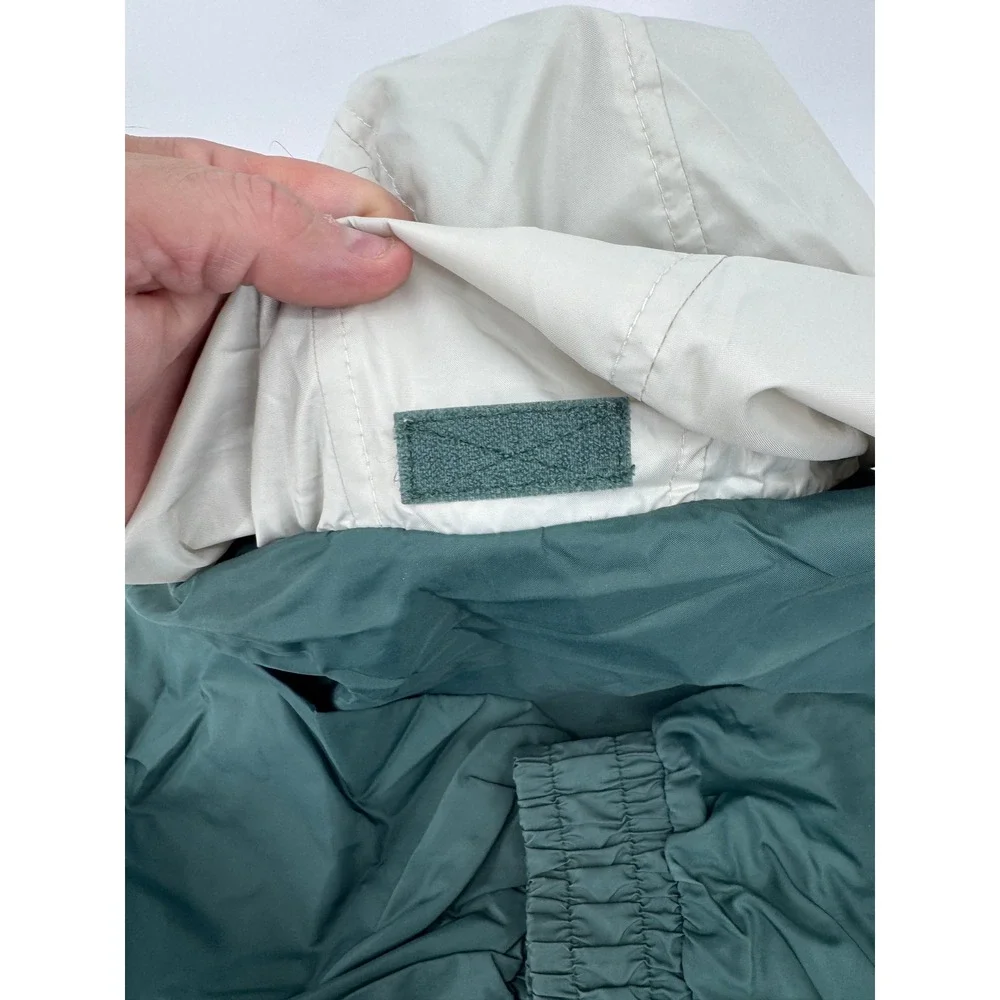 Nike Vintage Anorak Hooded Pullover Jacket‎ Green White Men's Medium Small Hole